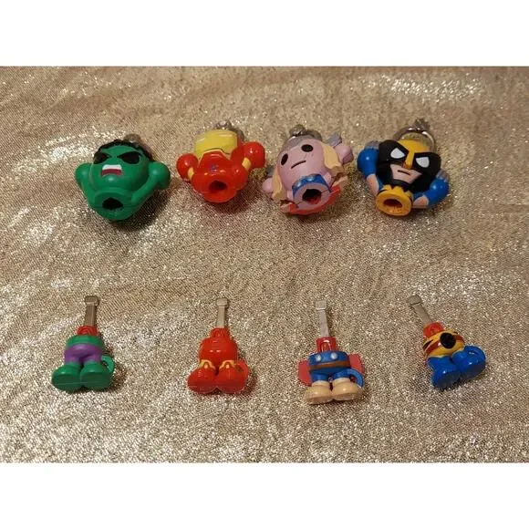 Lot Of 4 Marvel Backpack Keychain Mini Locks Thor Iron Man Wolverine Hulk - Picture 3 of 11